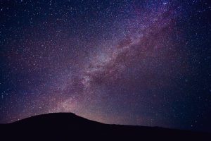 Night Sky with Stars and Galaxy