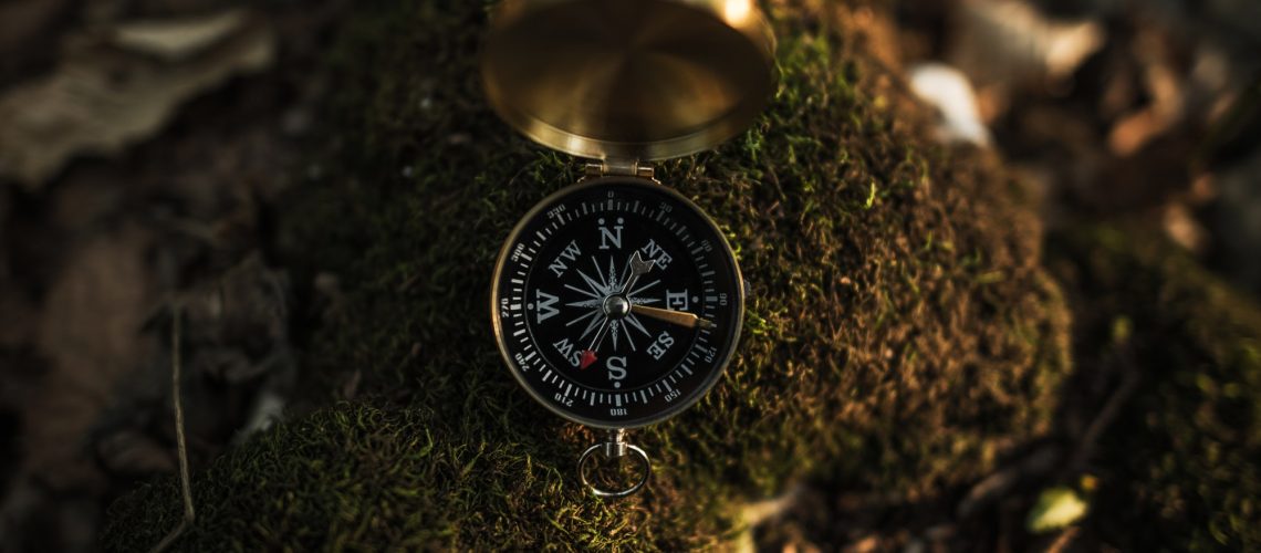 Compass on Mossy Rock
