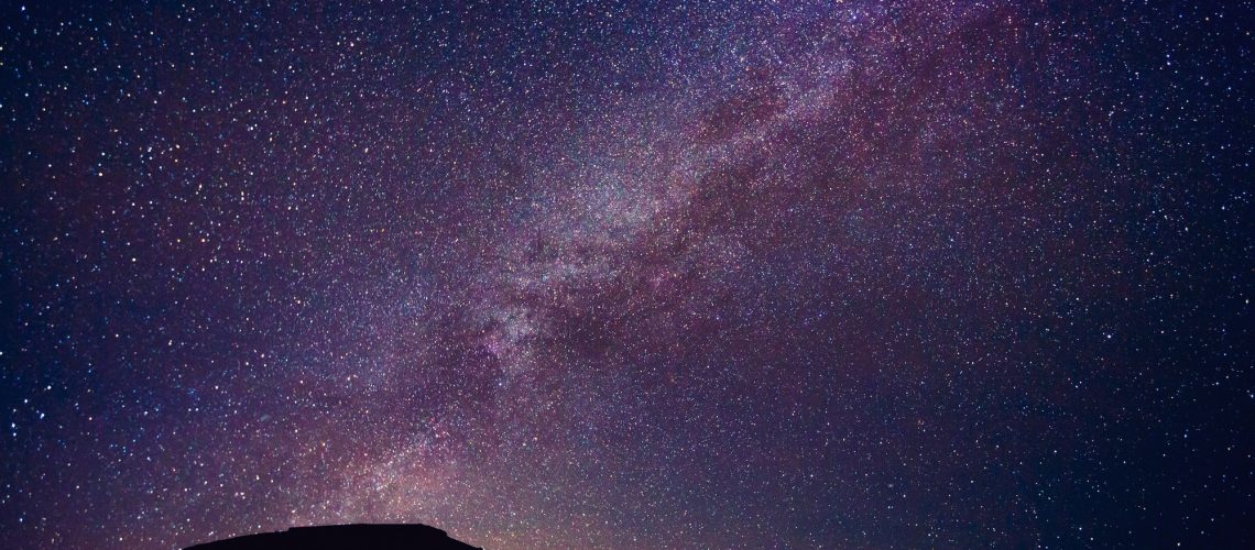 Night Sky with Stars and Galaxy