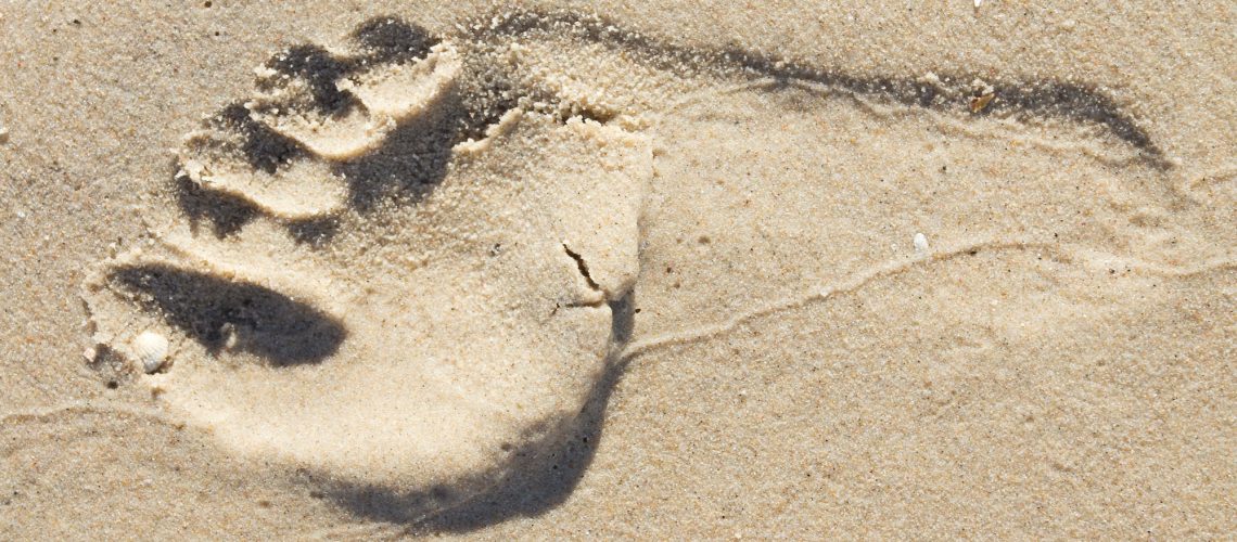 Footprint in the sand
